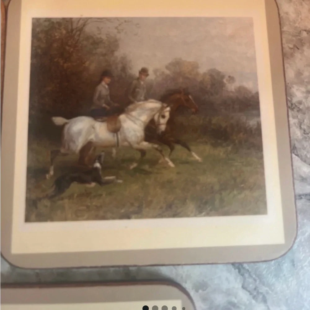 Set of Pimpernal coasters Horse-Themed